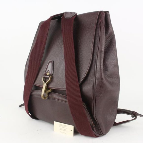 Louis Vuitton Burgundy Taiga Leather Cassiar Backpack 1015lv42